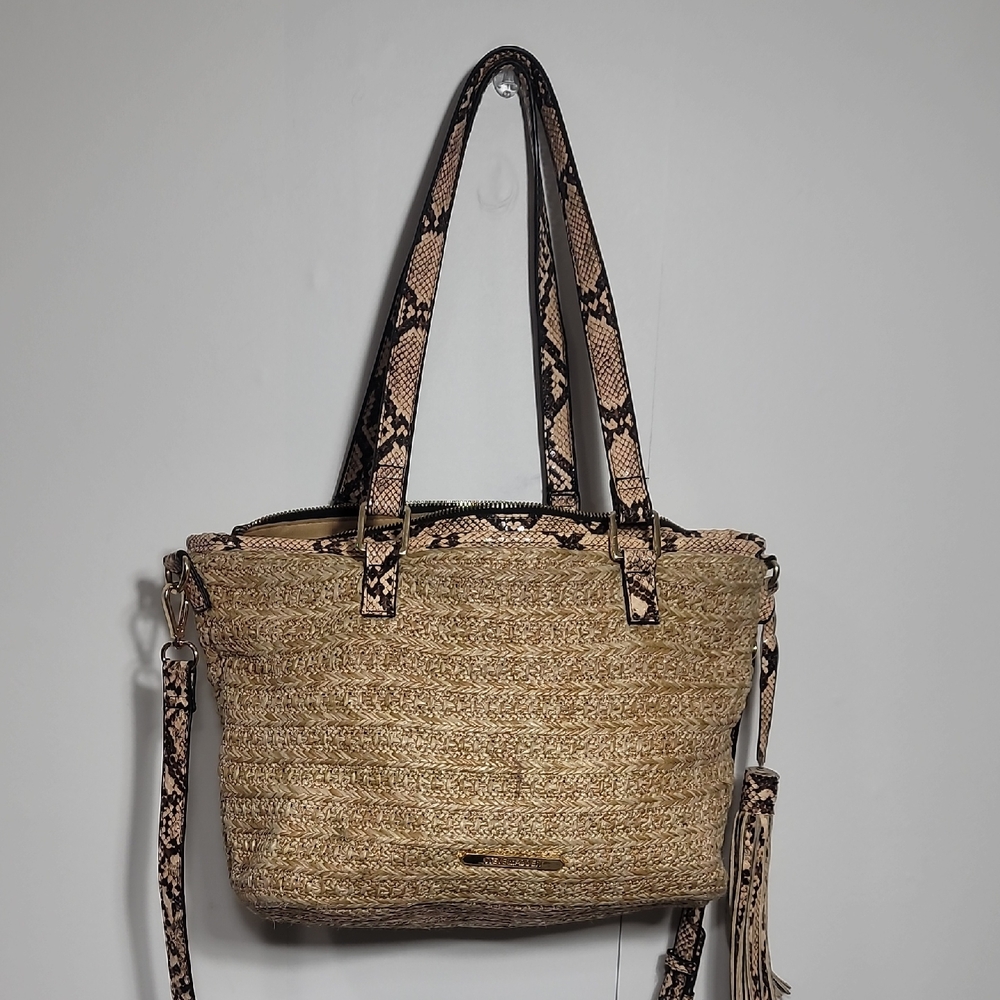 Steve Madden Stylish Tan and Black Women's Tote Bag